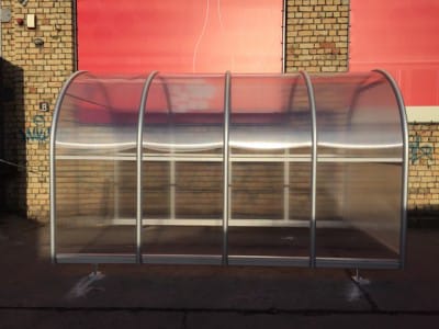 Delivery and assembly of trolley shelter for store "Spirits & Wine"